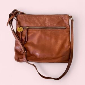 Tan Leather Crossbody Bag